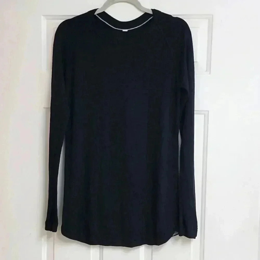 Lululemon Sweater Womens 6 Small Black Cashmere Blend Knit Soft Ladies Long